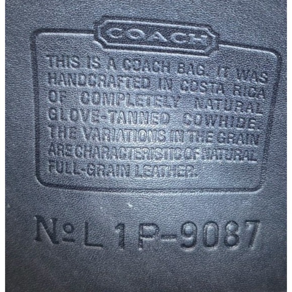 Vintage Coach Metropolis Shoulder bag Navy Made in Costa Rica‎ L1P-9087 - Picture 7 of 7